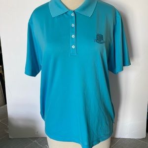 DriWay ladies short sleeve 4 button Polo w logo for golf tennis pickelball NWT